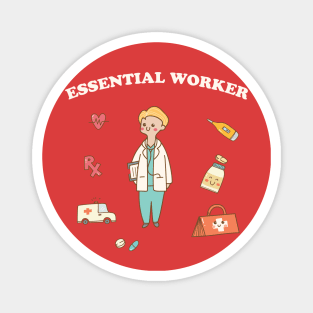 Essential Worker Kawaii Magnet